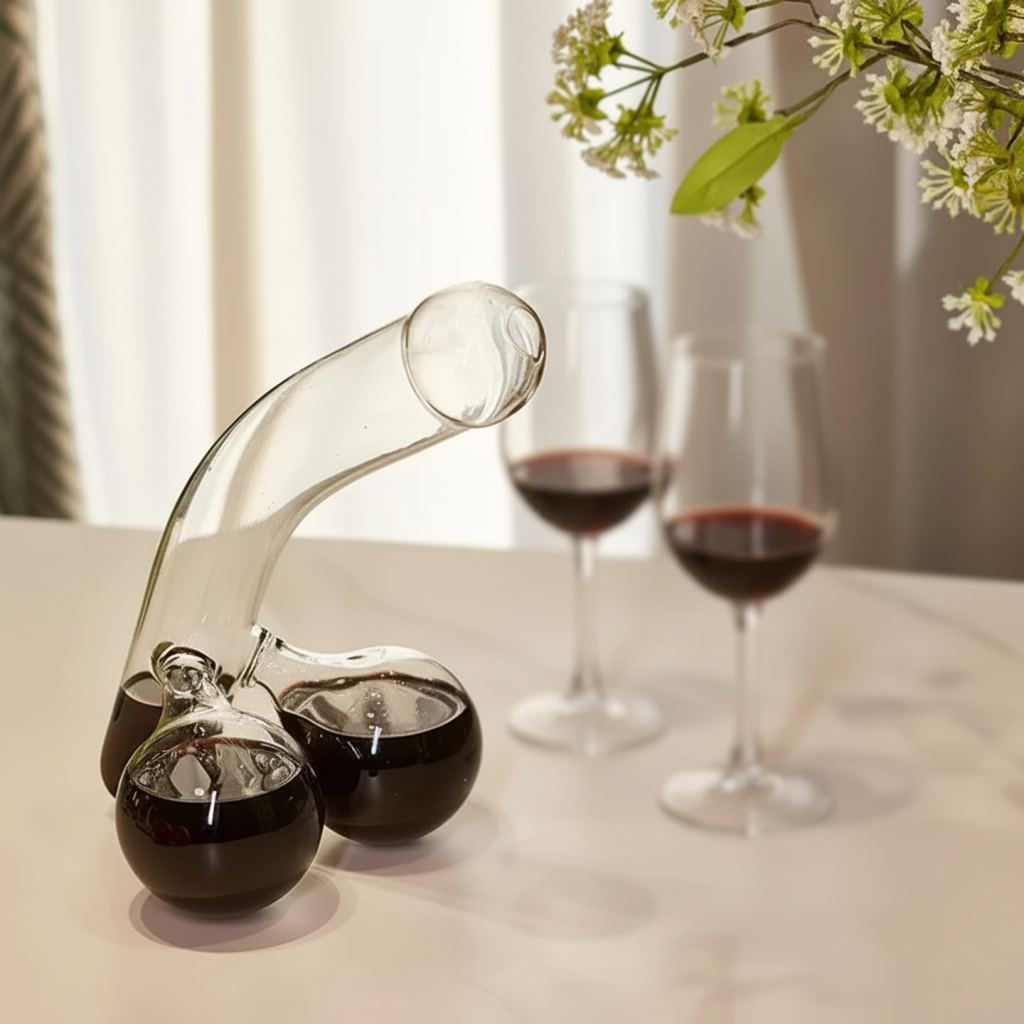 Charly | Glass Decanter | Elegant Design and 650 ml Capacity | Clear