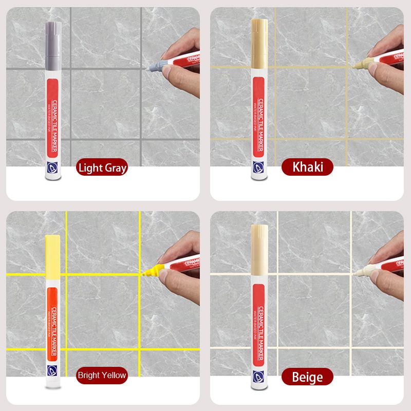 Charly | Grout Repair Pen | Waterproof Polymer Sealant | Anti-Mold Formula | Quick-Drying & Odorless | For Tiles in Bathroom & Kitchen