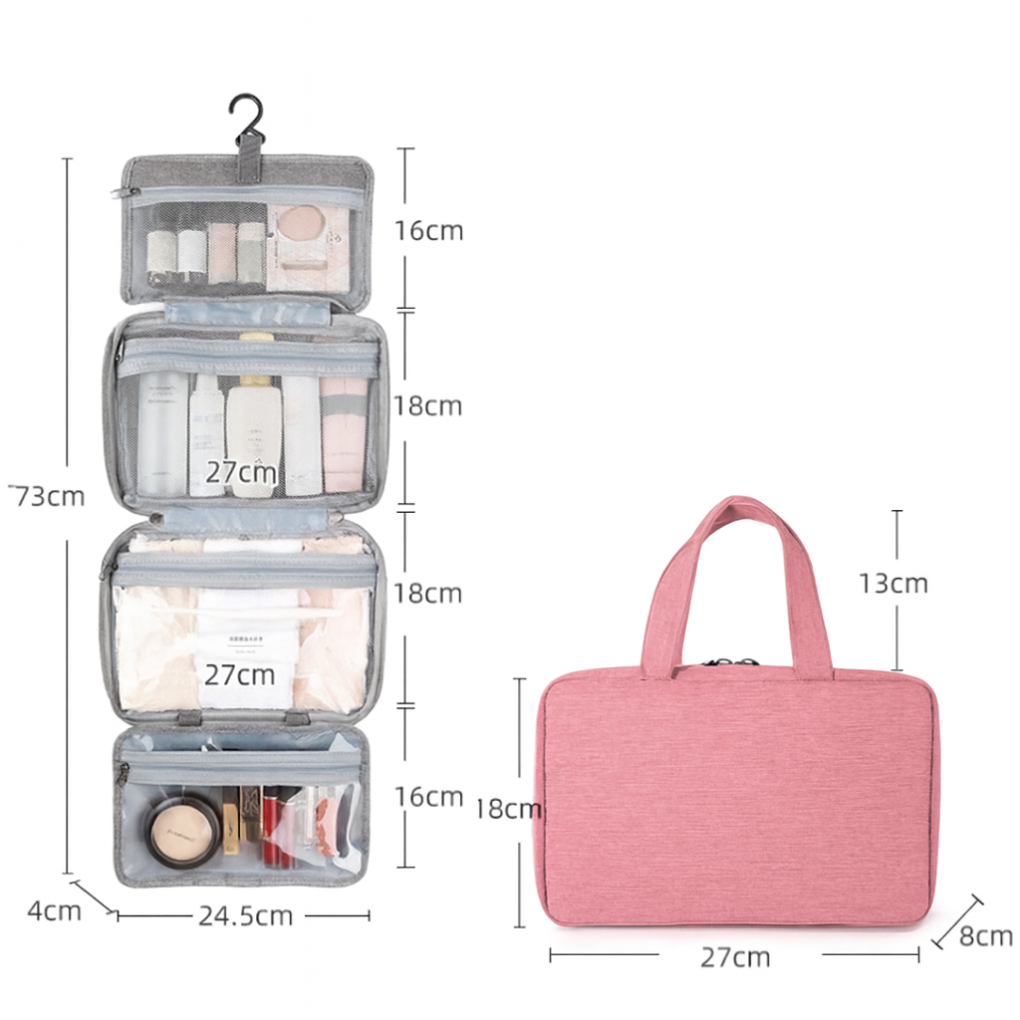 Charly | Hanging Toiletry Bag Organizer with Multiple Compartments