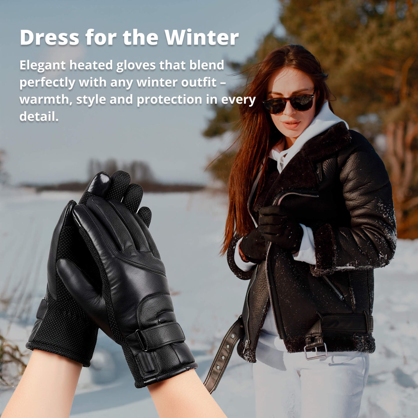 Charly | Heated Gloves for Women UK – Women's Thermal Waterproof Winter Gloves with Touch Screen & USB Rechargeable Warm Design