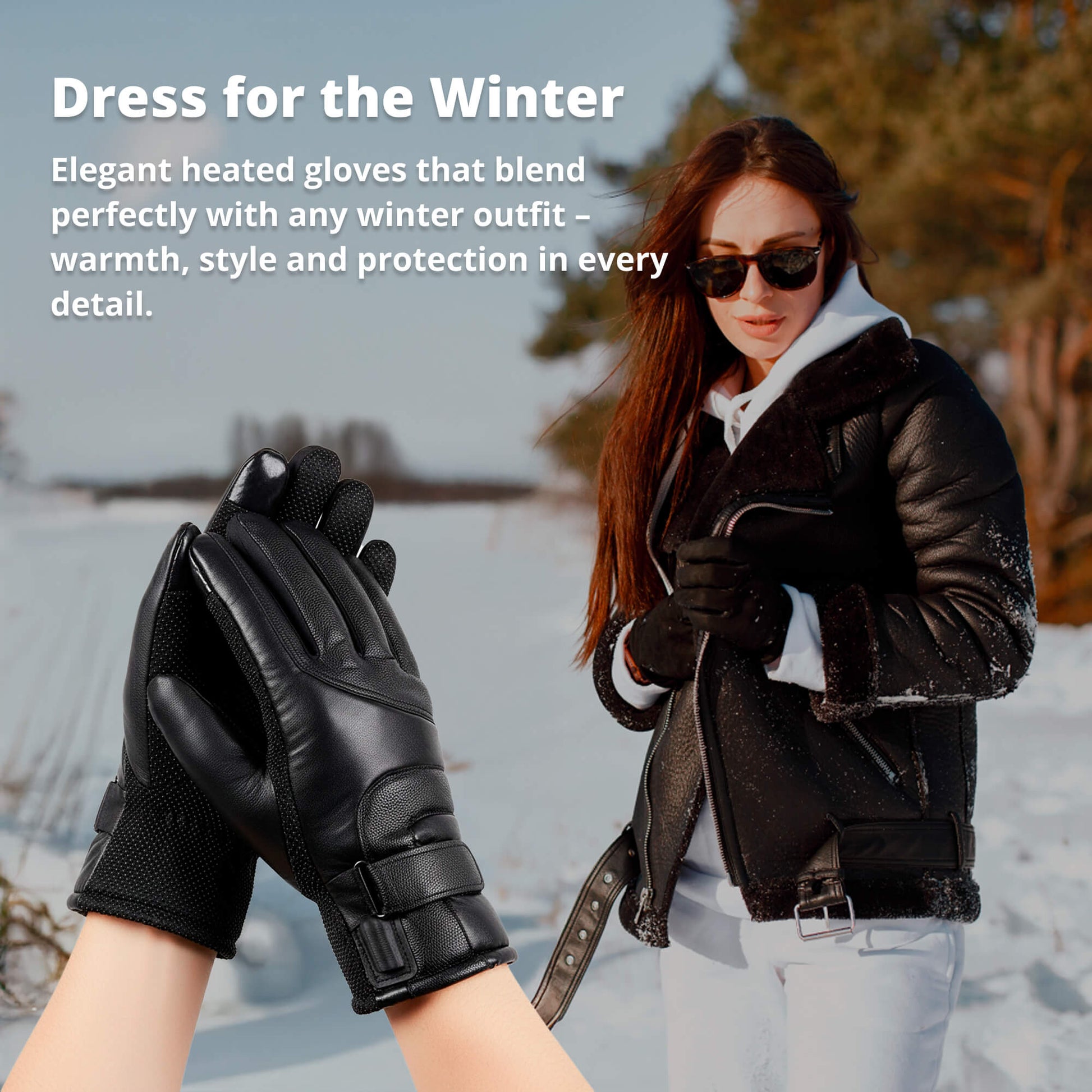 Charly | Heated Gloves for Women UK – Women's Thermal Waterproof Winter Gloves with Touch Screen & USB Rechargeable Warm Design