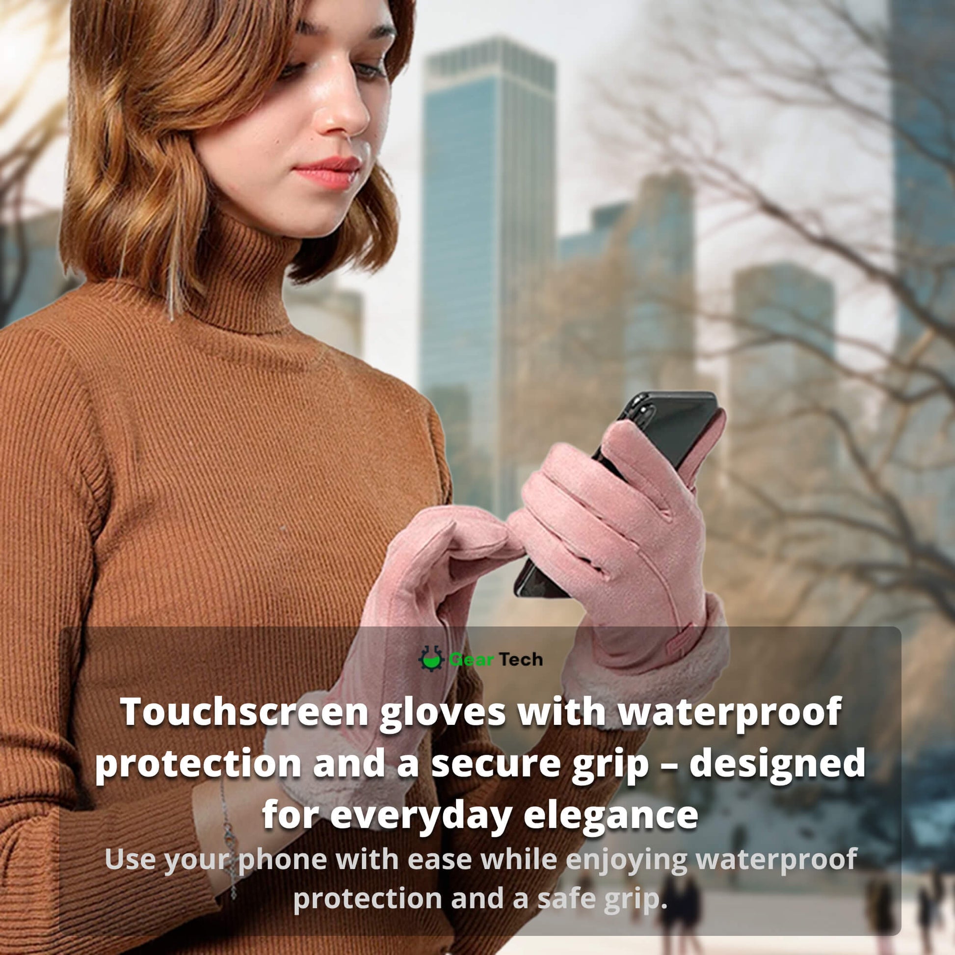Charly | Heated Gloves for Women UK – Women's Thermal Waterproof Winter Gloves with Touch Screen & USB Rechargeable Warm Design