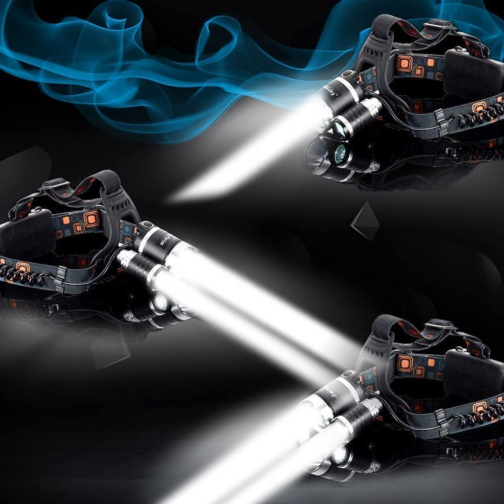 Charly | Hqdz-Td 20000 Lumen Rechargeable Headlamp - Waterproof, Adjustable Light for Outdoors, Hunting, Camping