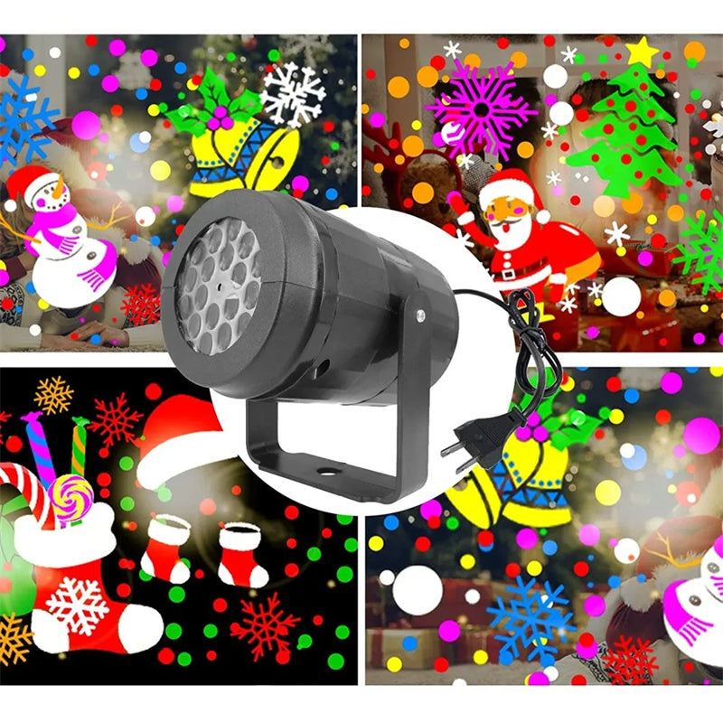 Charly | LED Christmas Projector Snowflake Light Show – Waterproof Outdoor Lamp with 16 Patterns