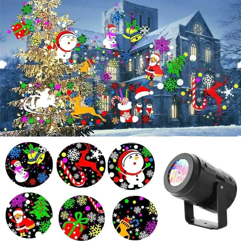 Charly | LED Christmas Projector Snowflake Light Show – Waterproof Outdoor Lamp with 16 Patterns