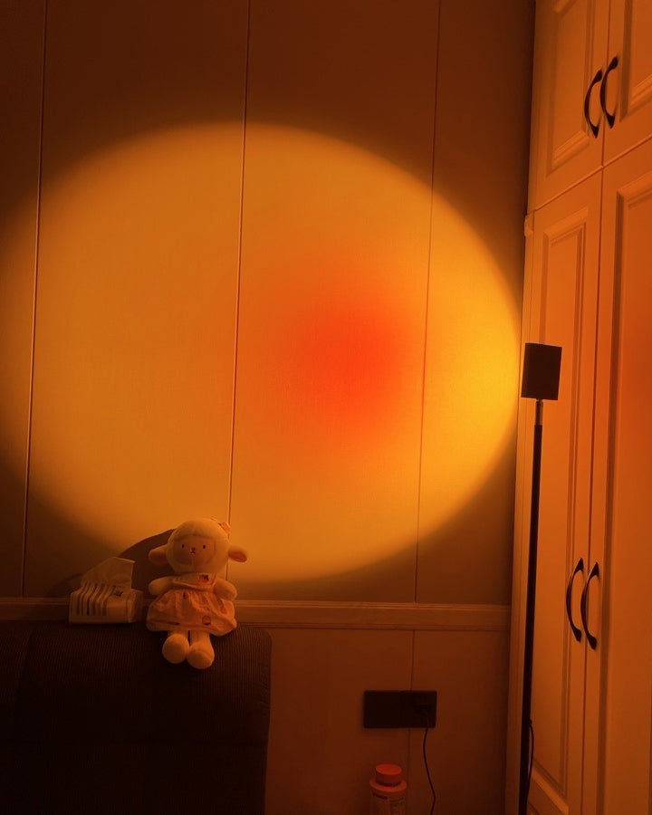 Charly | LED Color Projector Floor Lamp | Minimalist Halo Light Effect