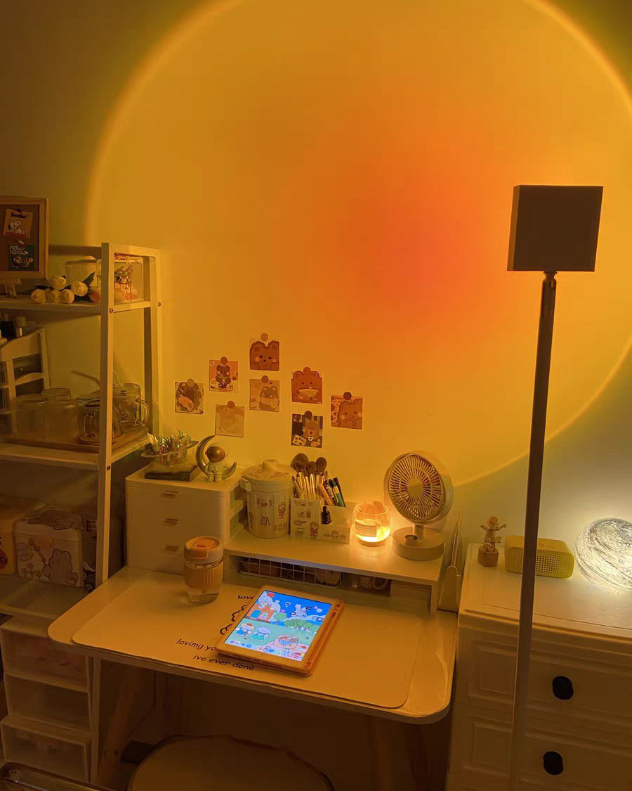 Charly | LED Color Projector Floor Lamp | Minimalist Halo Light Effect