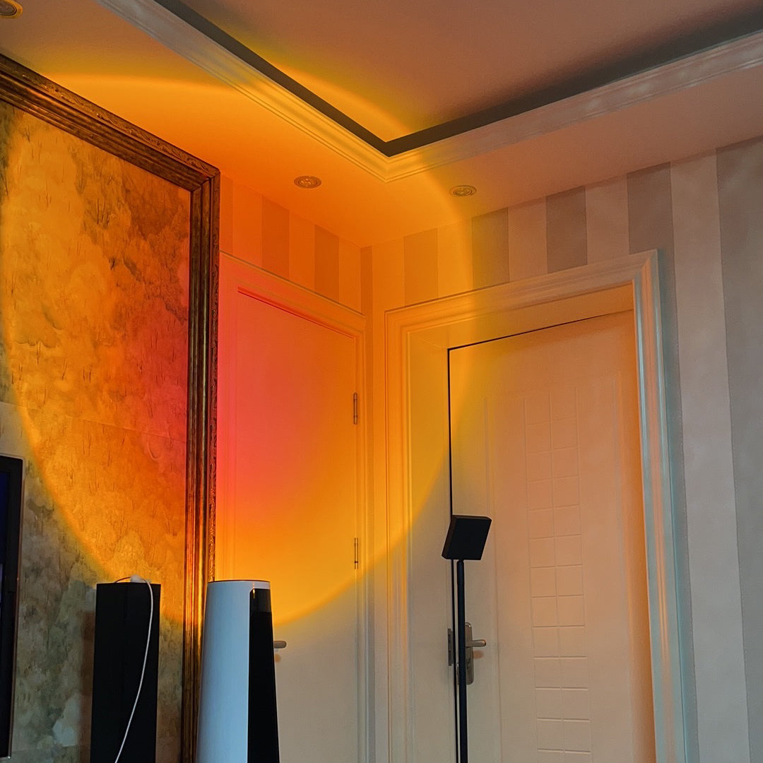 Charly | LED Color Projector Floor Lamp | Minimalist Halo Light Effect