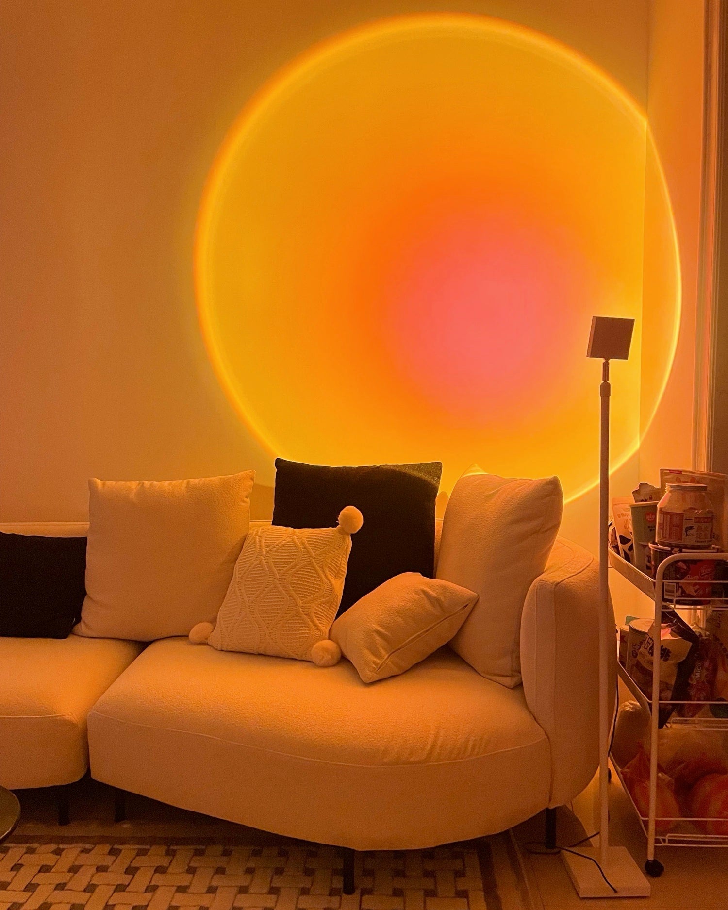 Charly | LED Color Projector Floor Lamp | Minimalist Halo Light Effect