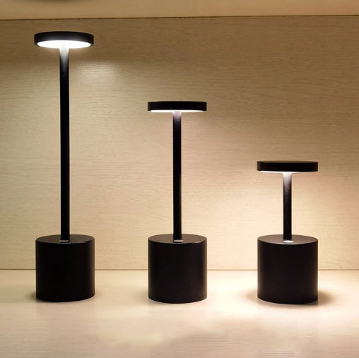 Charly | LumaLite Rechargeable LED Table Lamp | Wireless | Dimmable | Modern Design for Restaurants and Home