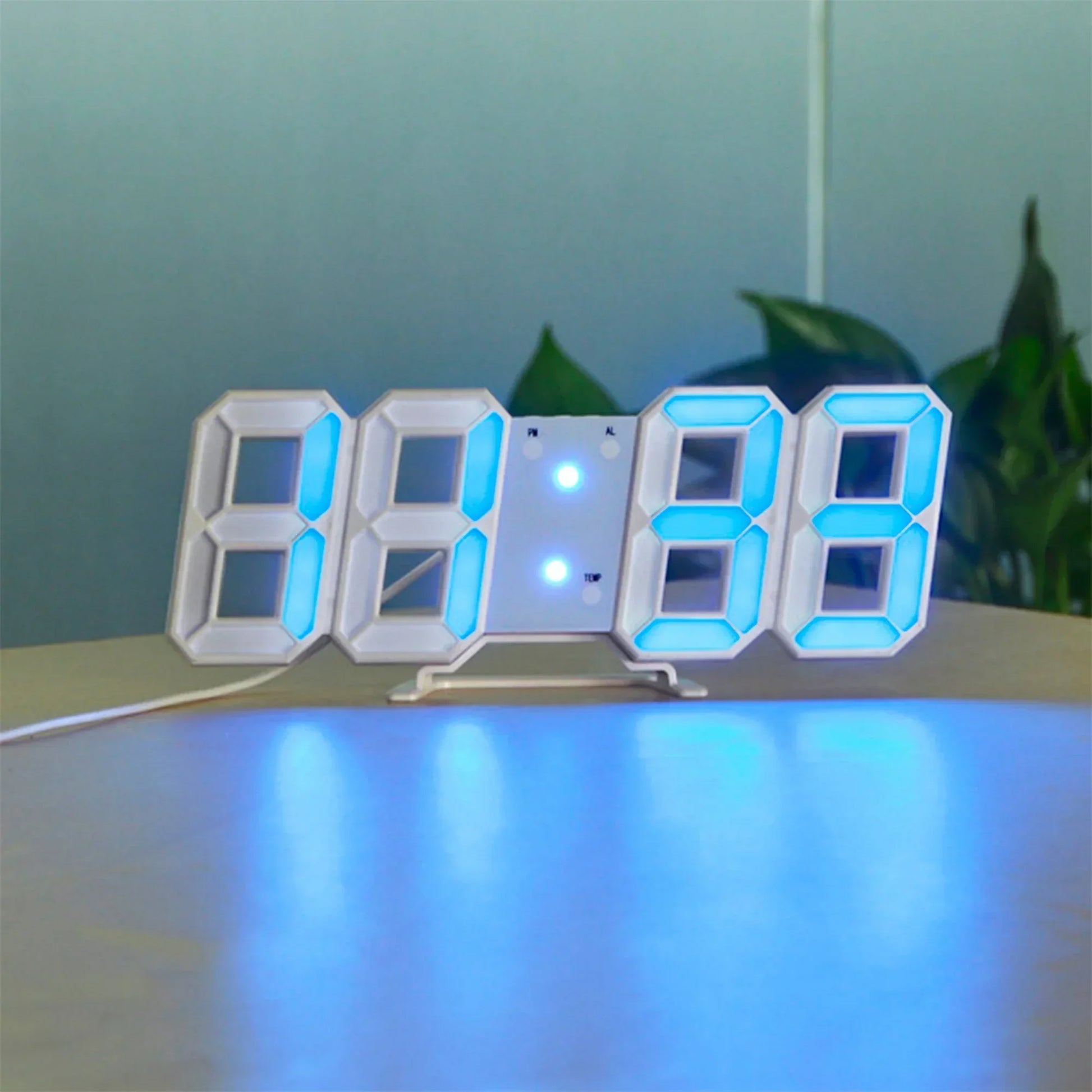 Charly | LumiSync 3D LED Wall Clock – Modern Digital Clock with Dimmable Lighting