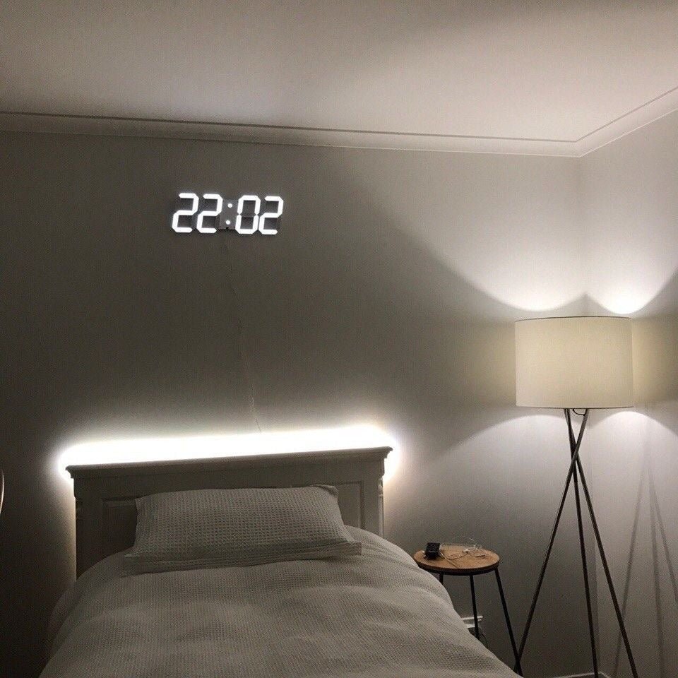 Charly | LumiSync 3D LED Wall Clock – Modern Digital Clock with Dimmable Lighting