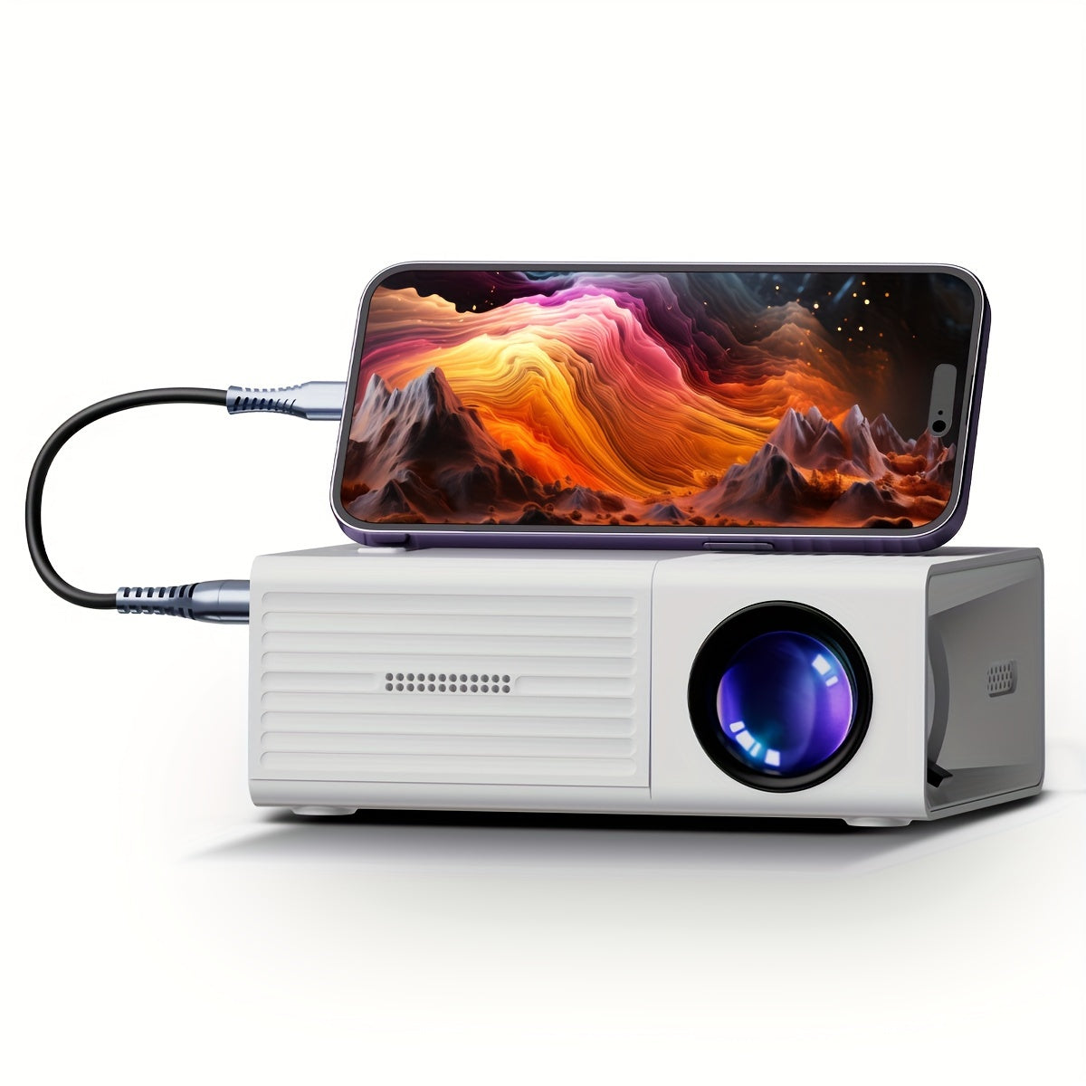 Charly | LumoBeam Ultra-Bright Mini Projector (3000 Lumen) – Compact HD Home & Outdoor Cinema