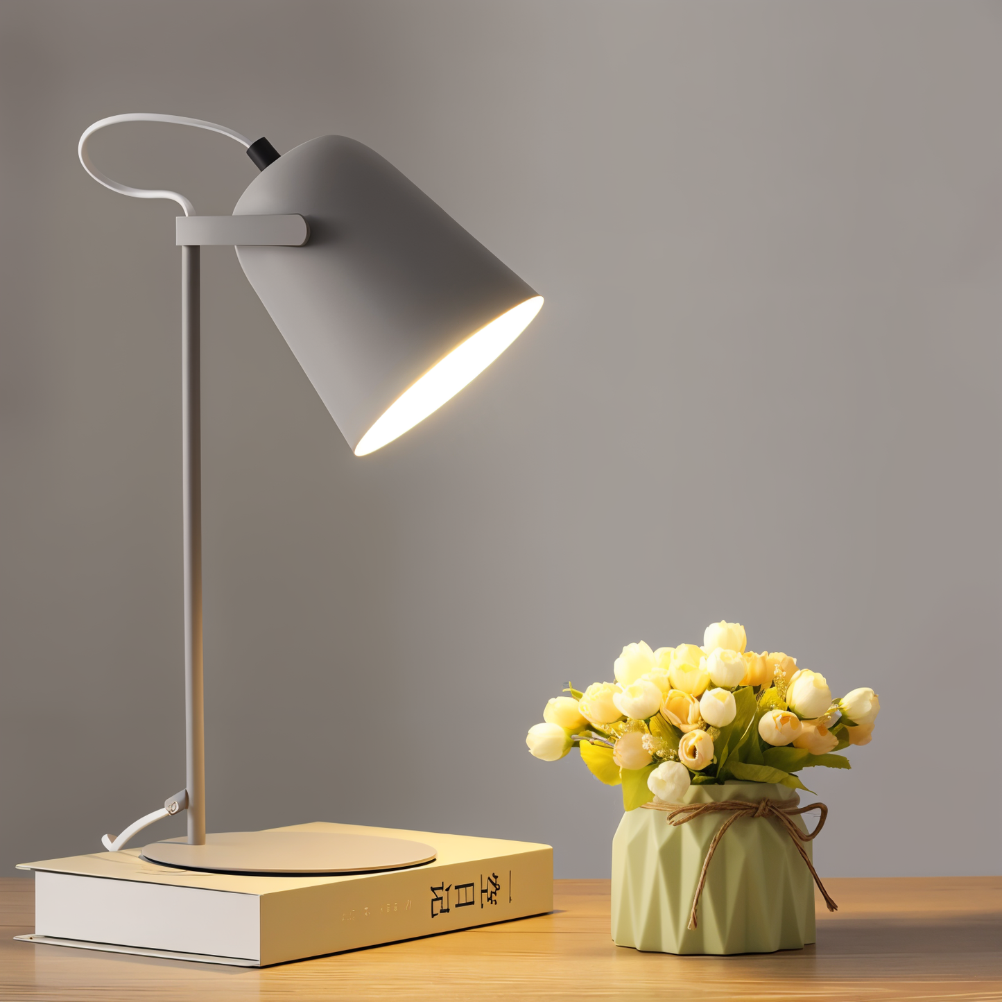 Charly | Macaron Table Lamp - Nordic Yellow Desk Lamp - Adjustable Lamp
