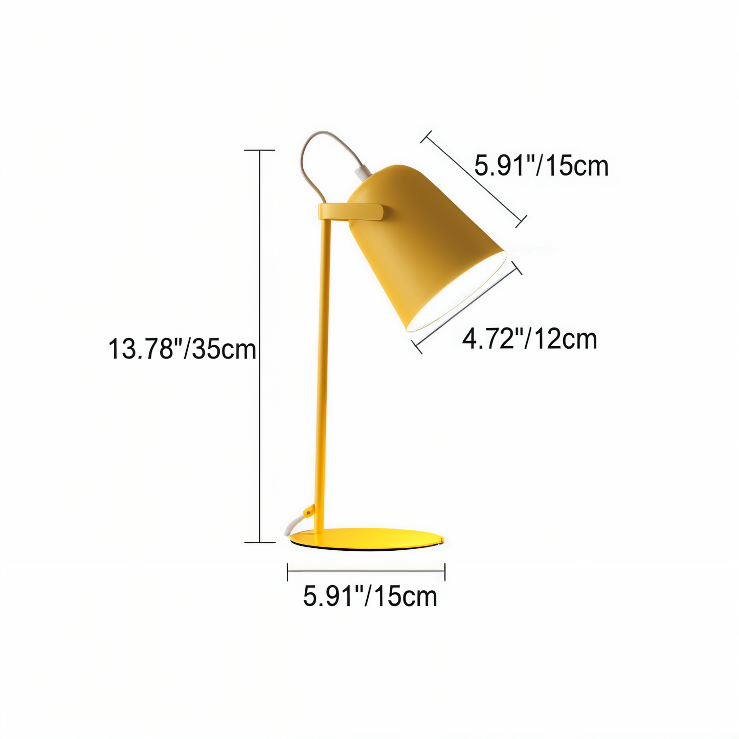 Charly | Macaron Table Lamp - Nordic Yellow Desk Lamp - Adjustable Lamp