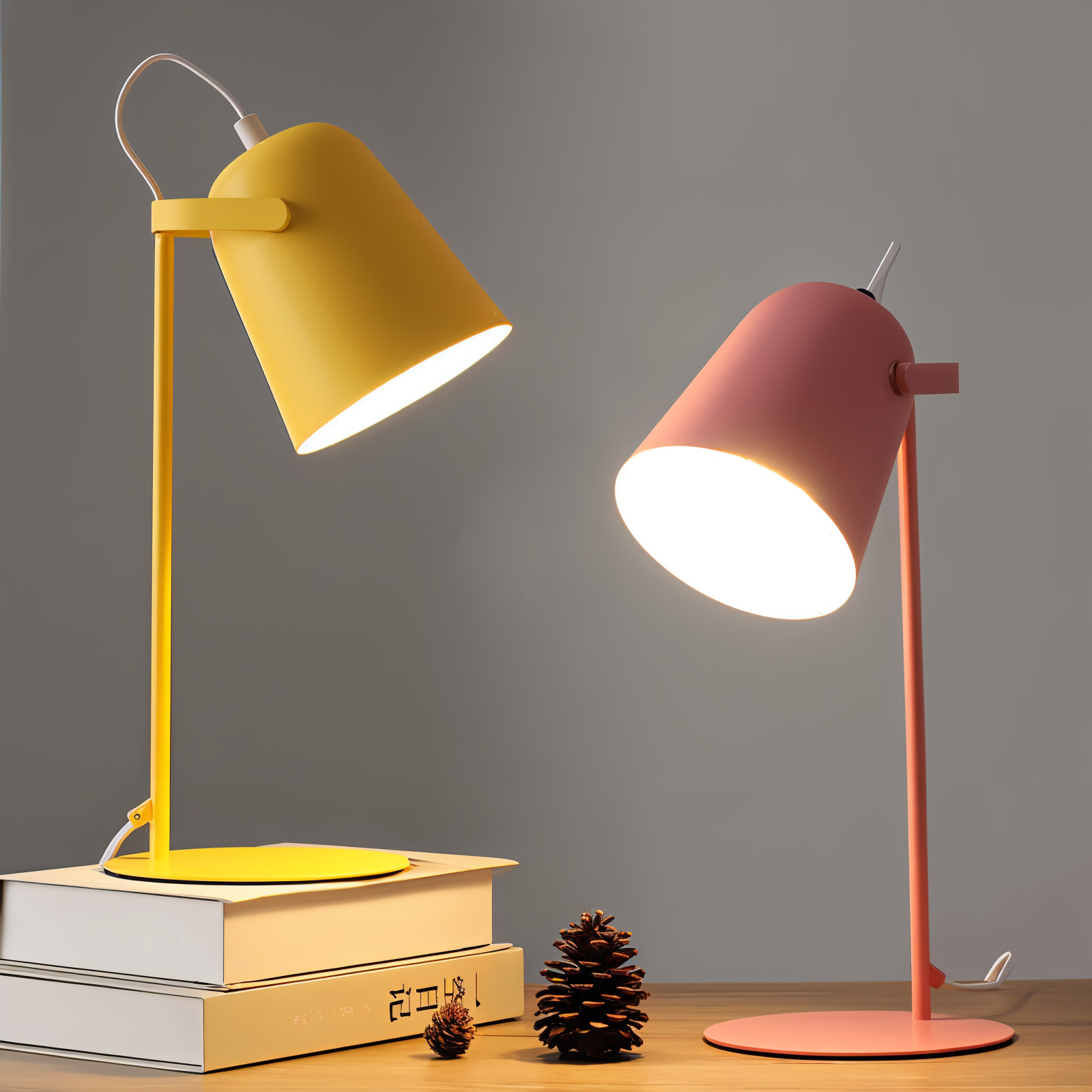 Charly | Macaron Table Lamp - Nordic Yellow Desk Lamp - Adjustable Lamp