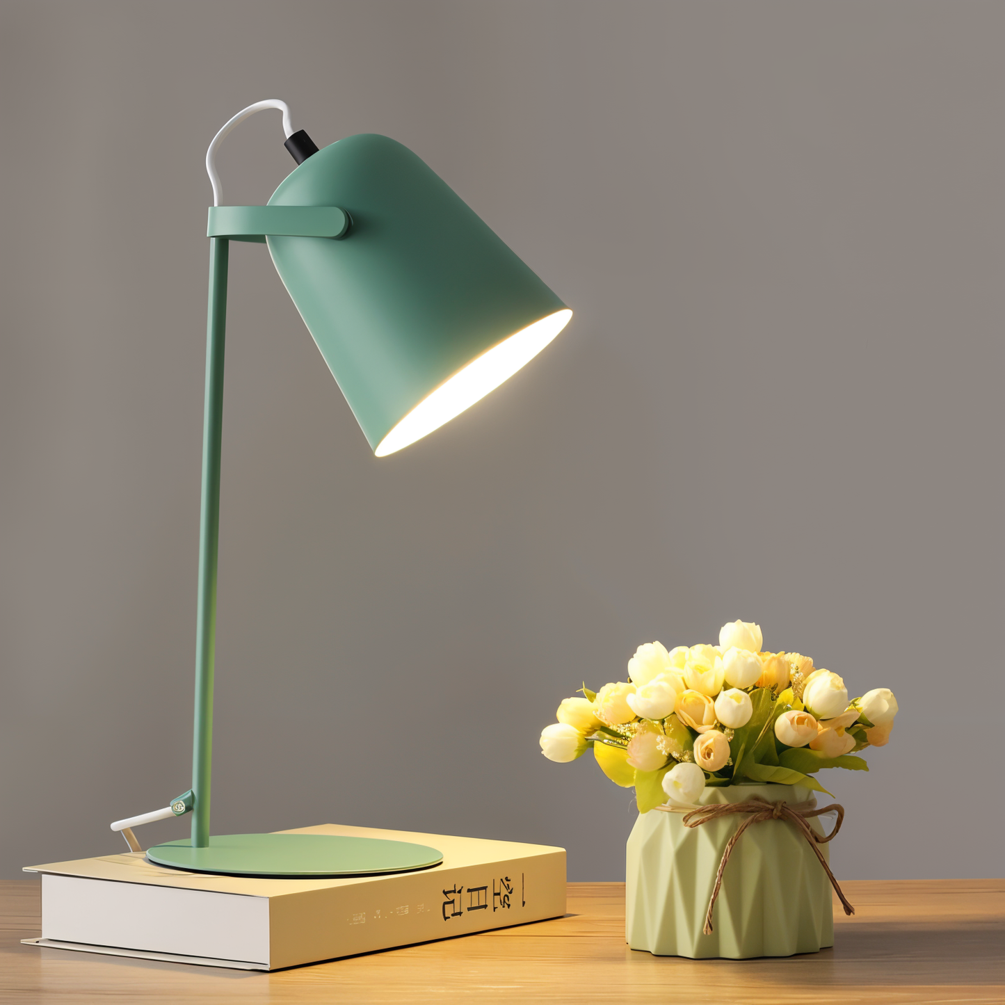 Charly | Macaron Table Lamp - Nordic Yellow Desk Lamp - Adjustable Lamp