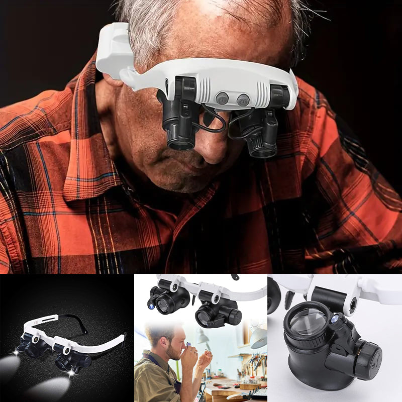 Charly | Magnifying glasses with LED lamps for double eyes