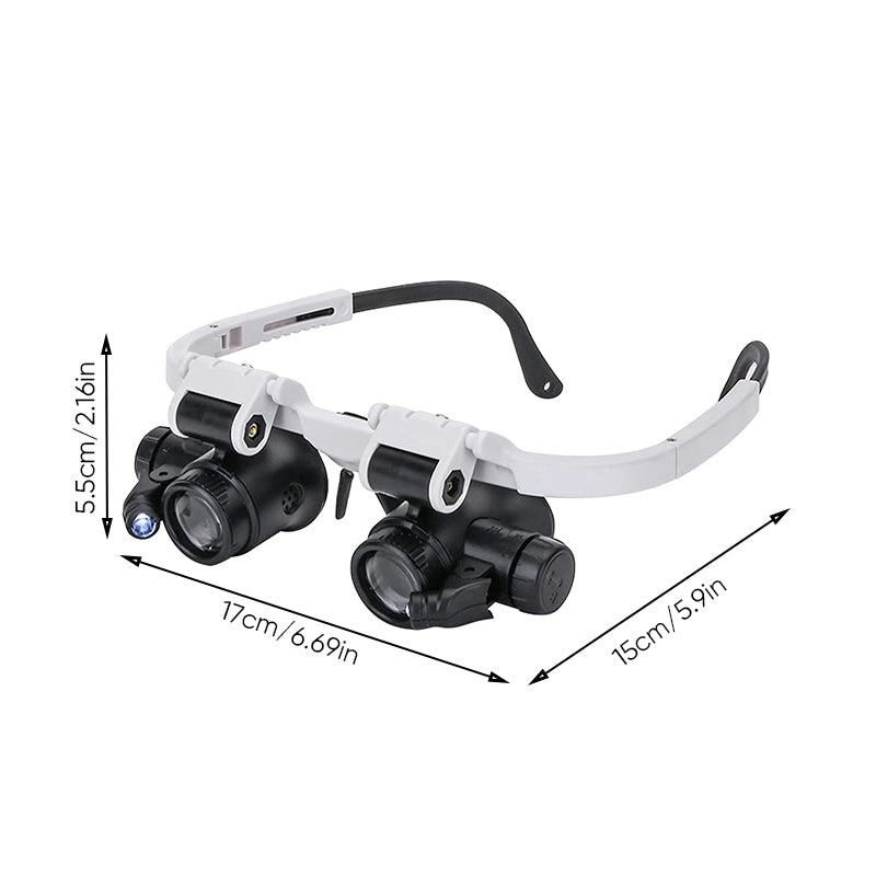 Charly | Magnifying glasses with LED lamps for double eyes