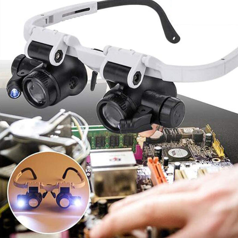 Charly | Magnifying Glasses with LED Lamps for Dual Eyes