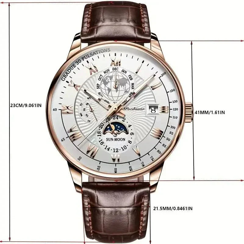 Charly | Mechanical Men’s Luxury Watch with Moonphase