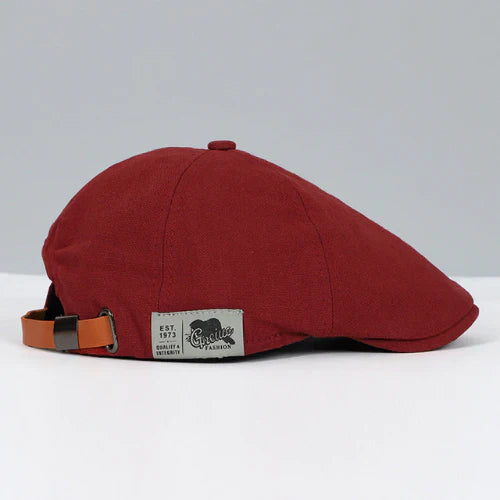 Charly | Men's Adjustable Flat Cap with Leather Strap