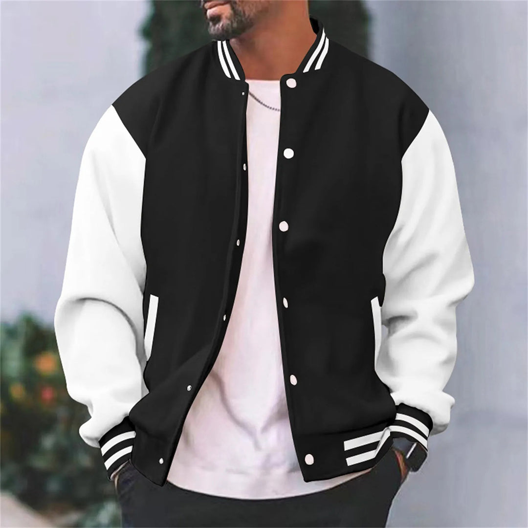 Charly | Men's Baseball Bomber Jacket with Ribbed Cuffs