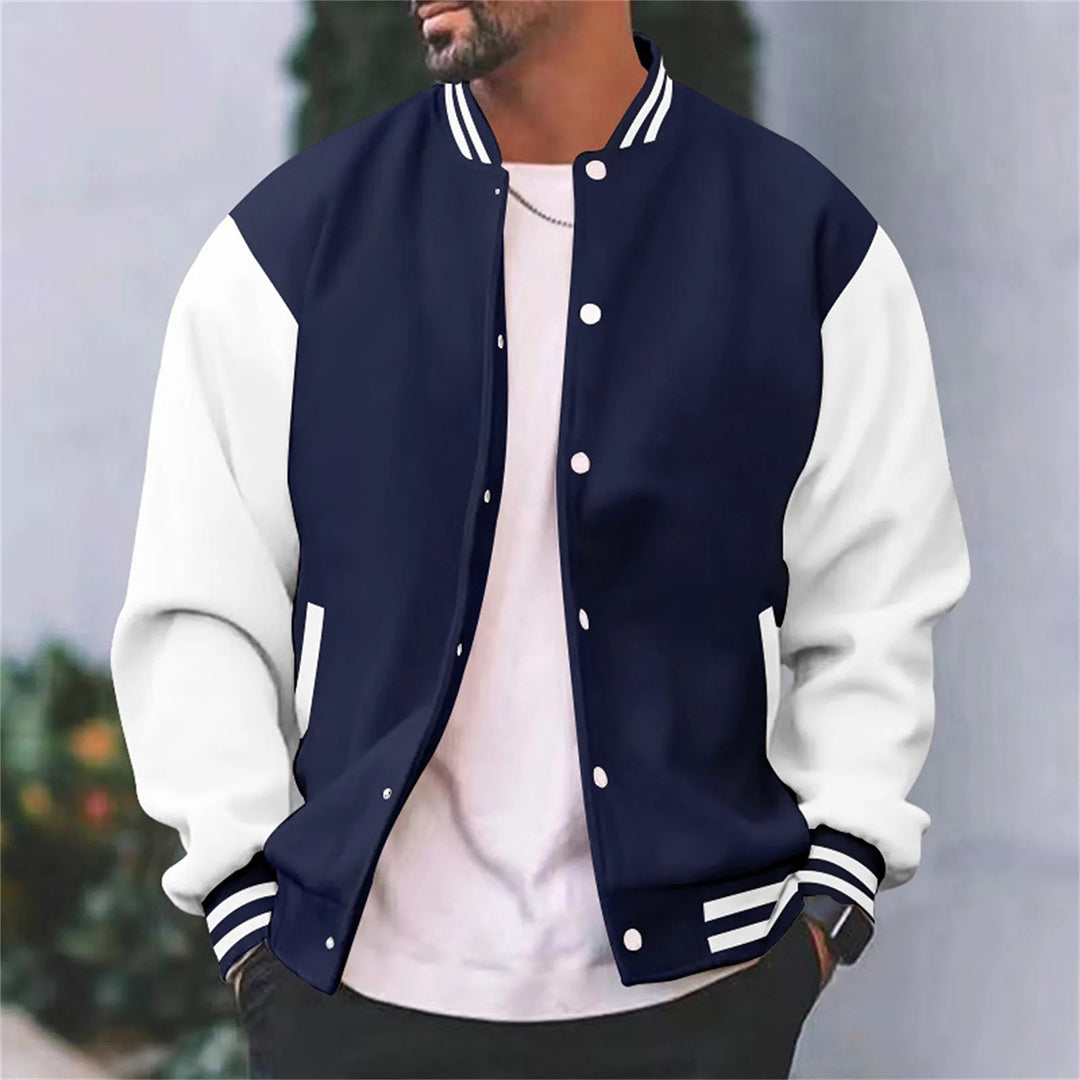 Charly | Men's Baseball Bomber Jacket with Ribbed Cuffs