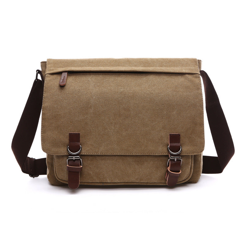 Charly | Men's Canvas Messenger Bag with Buckle Straps