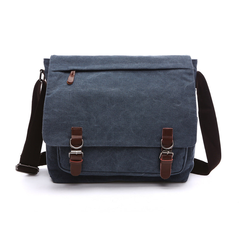 Charly | Men's Canvas Messenger Bag with Buckle Straps