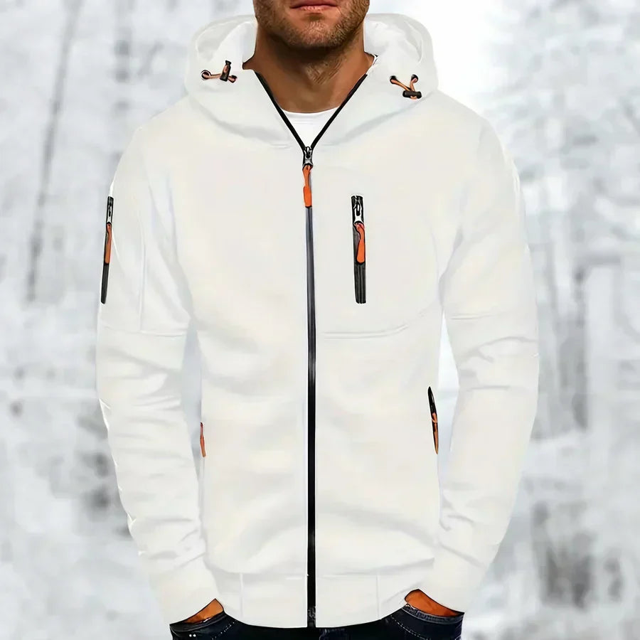 Charly | Men's Full Zip Hoodie with Pocket Detail