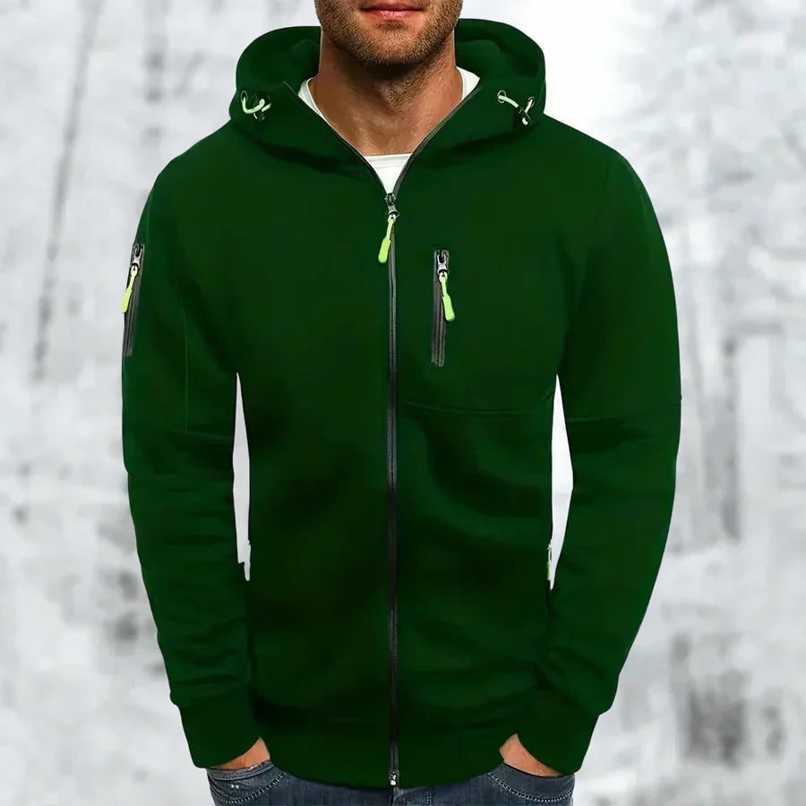 Charly | Men's Full Zip Hoodie with Pocket Detail