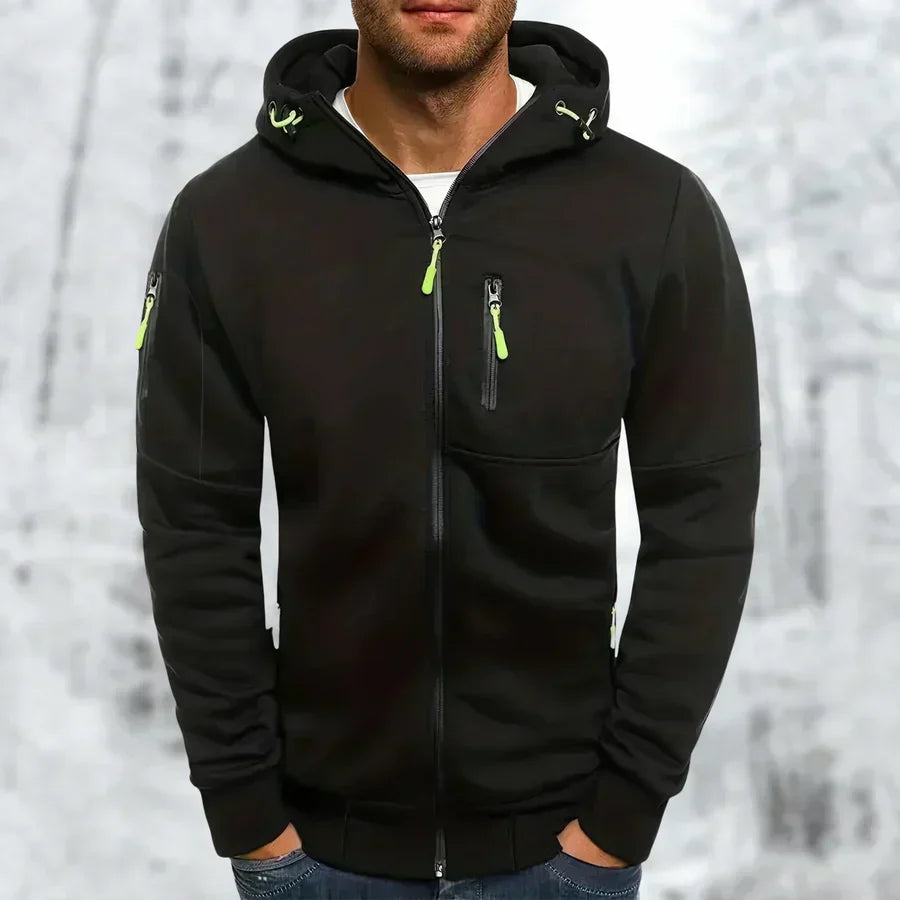 Charly | Men's Full Zip Hoodie with Pocket Detail