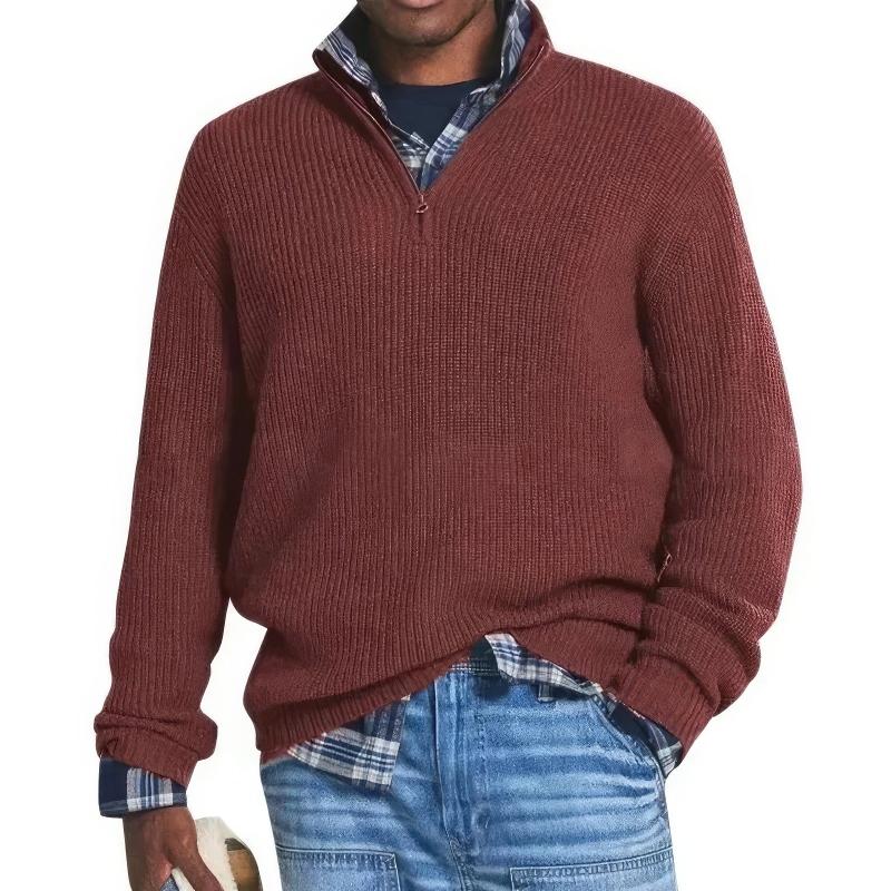 Charly | Men's Half-Zip Ribbed Knit Sweater
