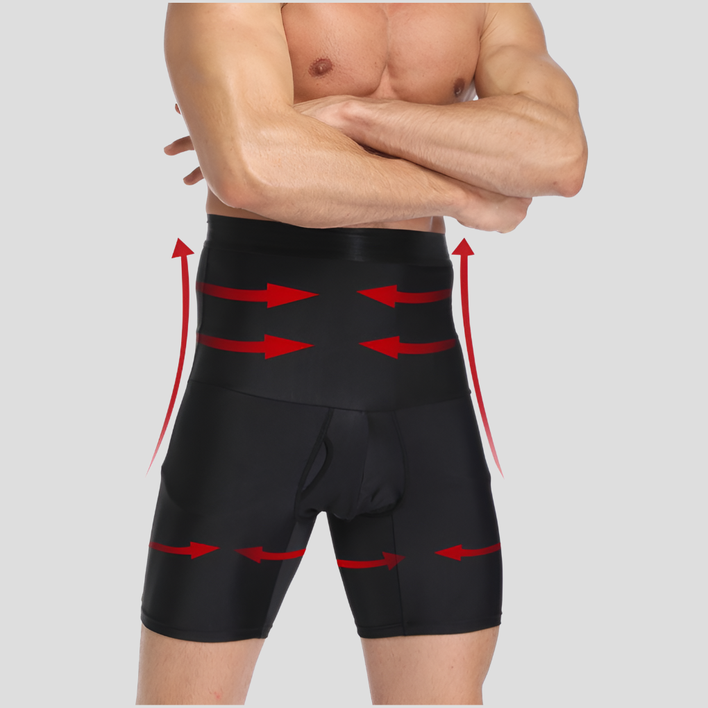 Charly | Men's High-Waisted Compression Shorts with Tummy Control
