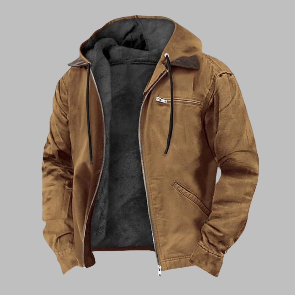 Charly | Men's Hooded Lined Jacket - Casual Style