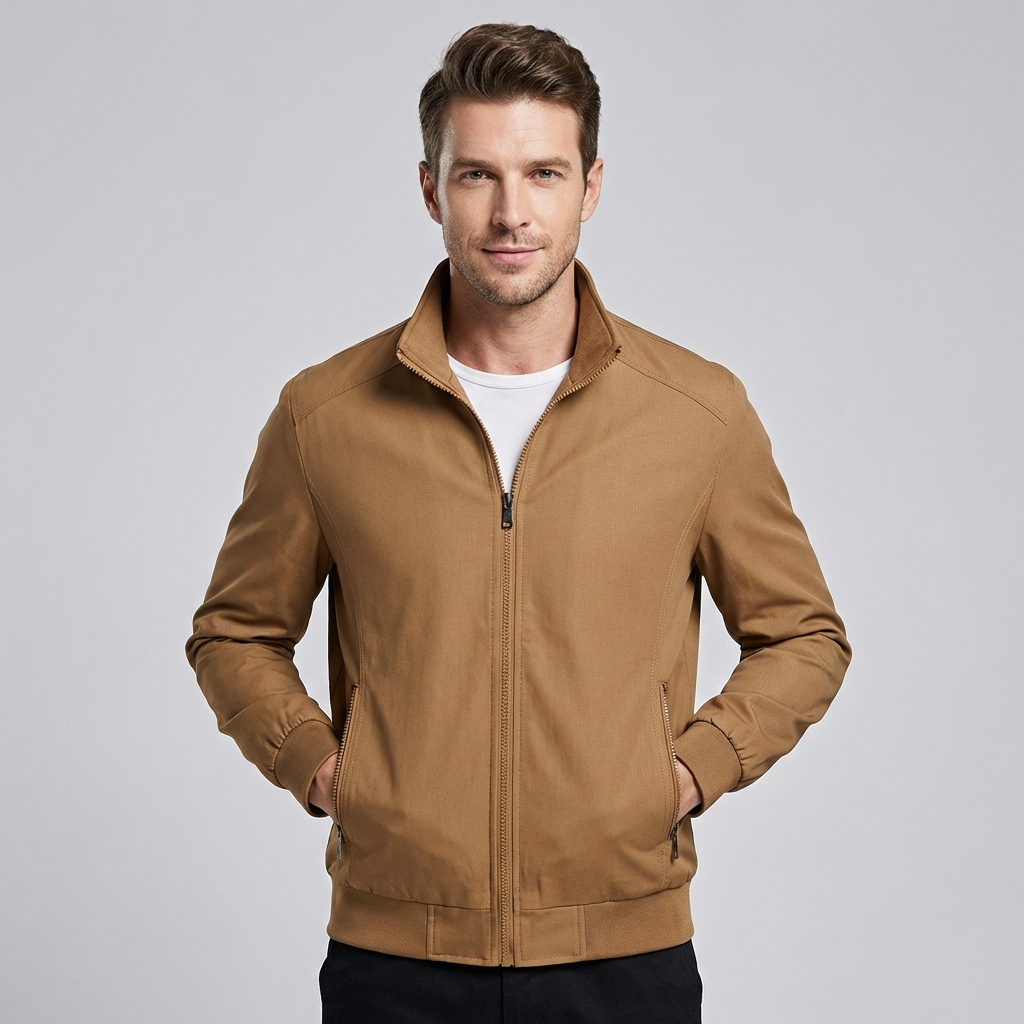 Charly | Men's Lightweight Windbreaker Jacket with Stand Collar