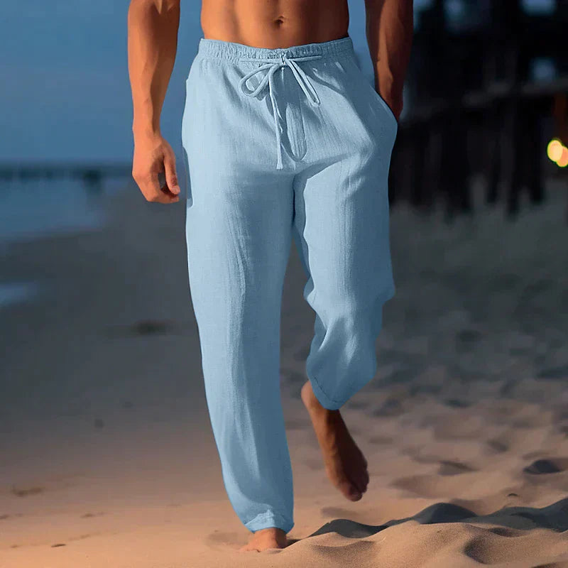 Charly | Men's Relaxed Fit Drawstring Linen Pants