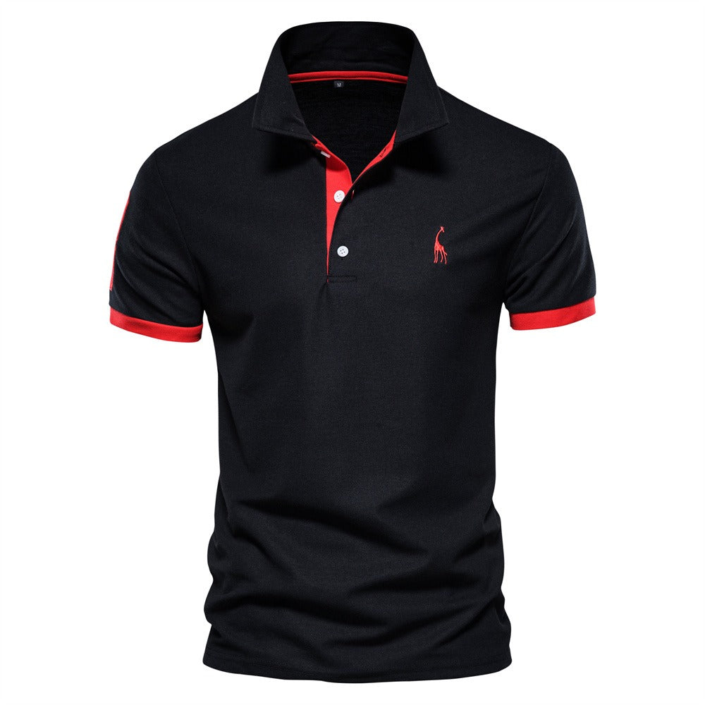 Charly | Men's Short Sleeve Polo Shirt with Contrast Trim