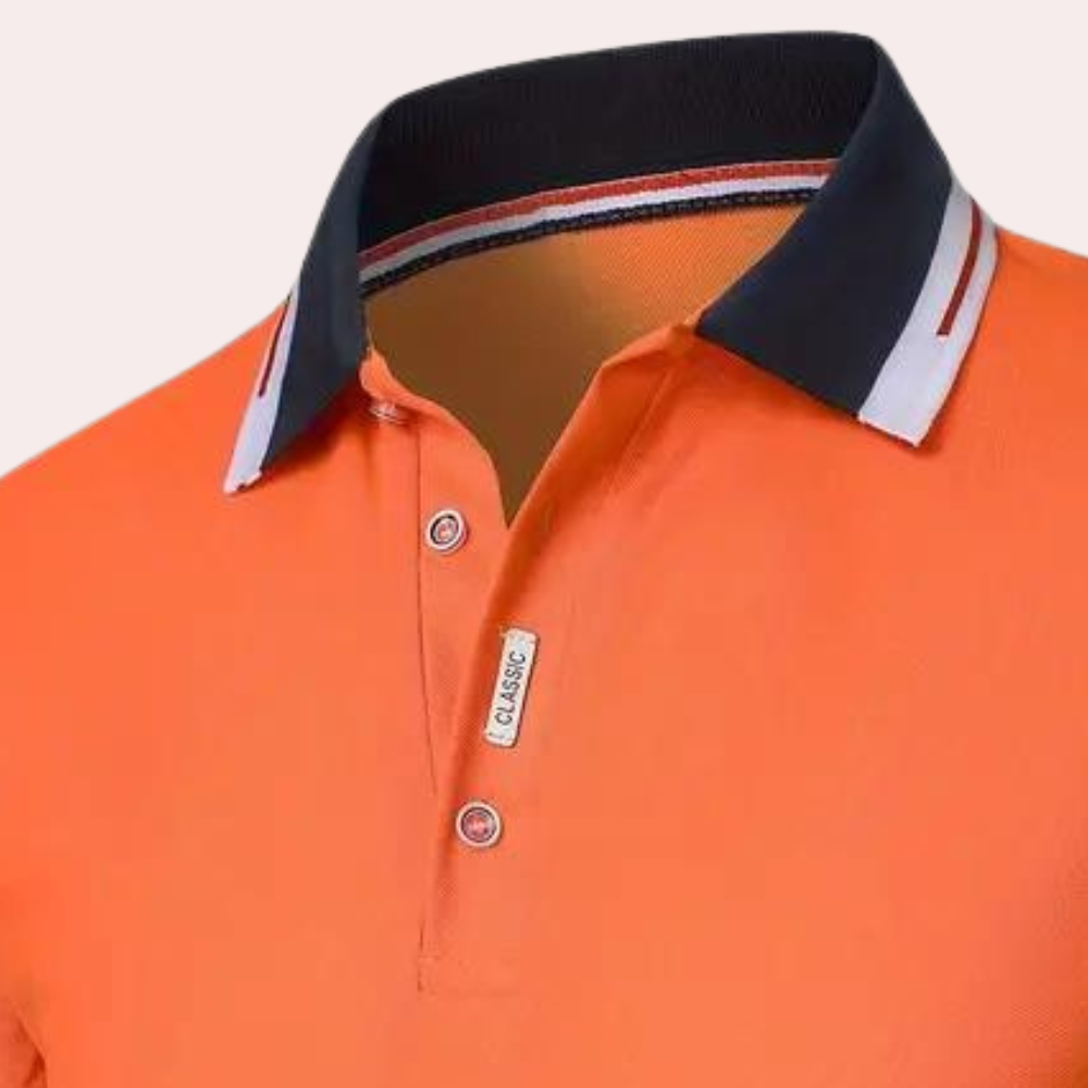 Charly | Men's Striped Collar Polo Shirt
