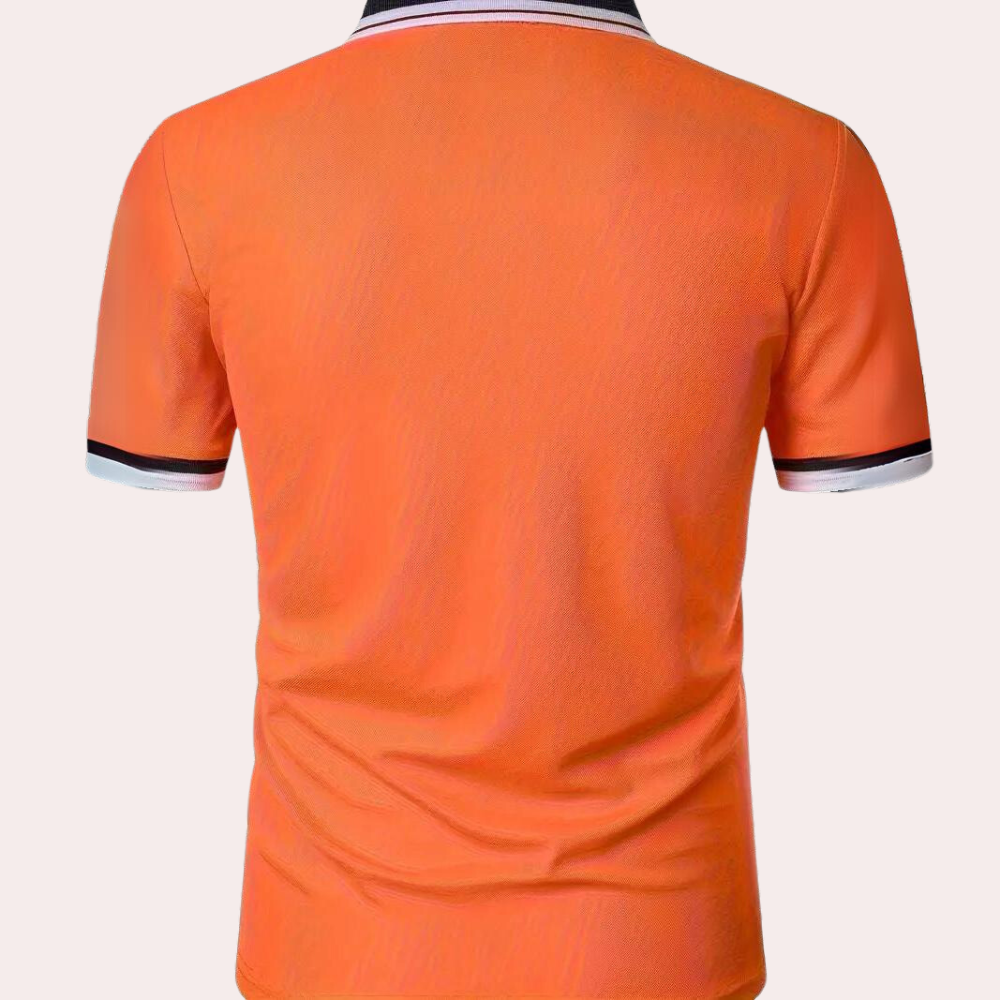 Charly | Men's Striped Collar Polo Shirt