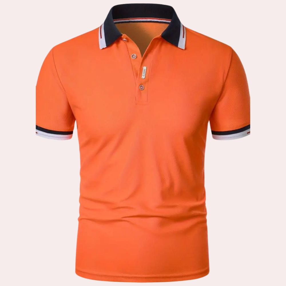 Charly | Men's Striped Collar Polo Shirt