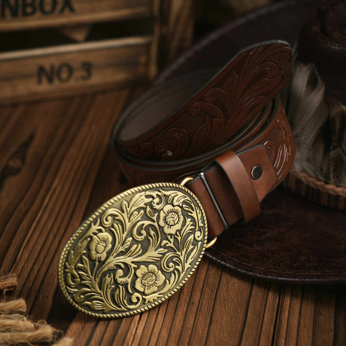 Charly | Men's Western-style – Vegan Leather Belt with Solid Metal Buckle