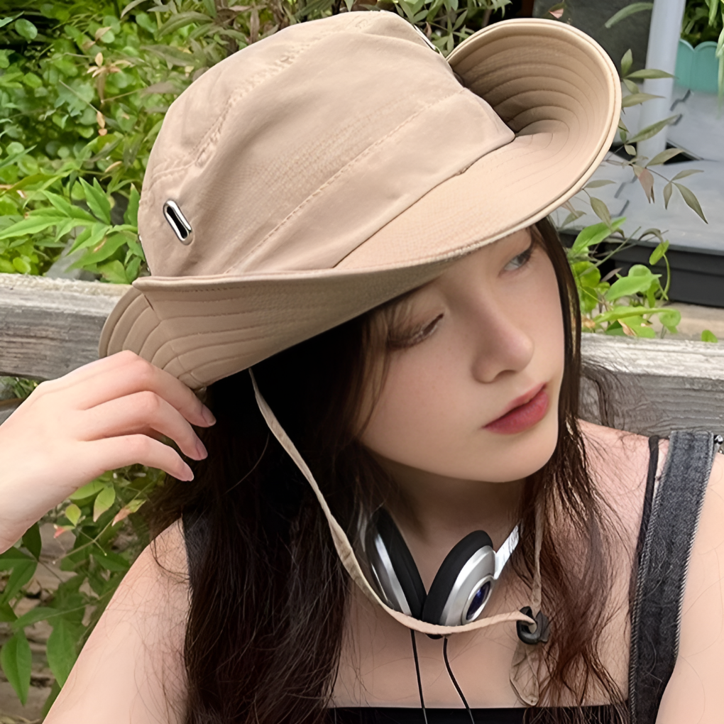 Charly | Men's Wide Brim Sun Hat with Chin Strap