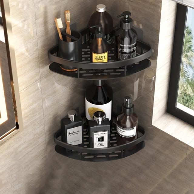 Charly | Metal Suction Cup Bathroom Shelves