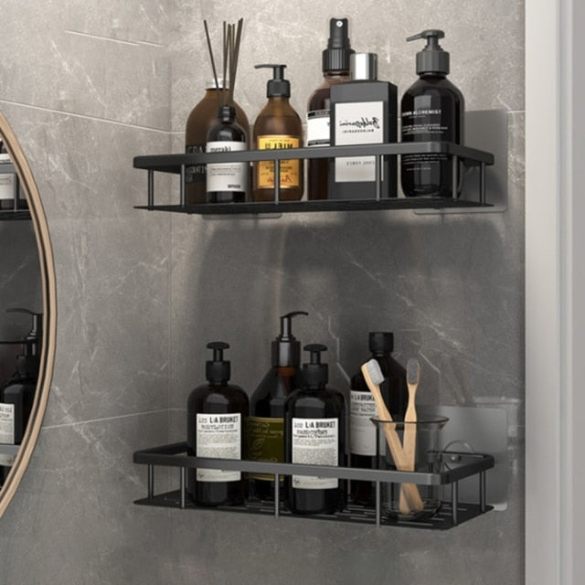 Charly | Metal Suction Cup Bathroom Shelves