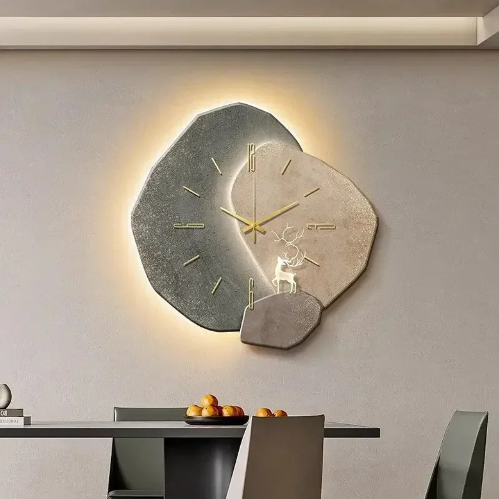 Charly | Modern Wall Clock with Integrated Light