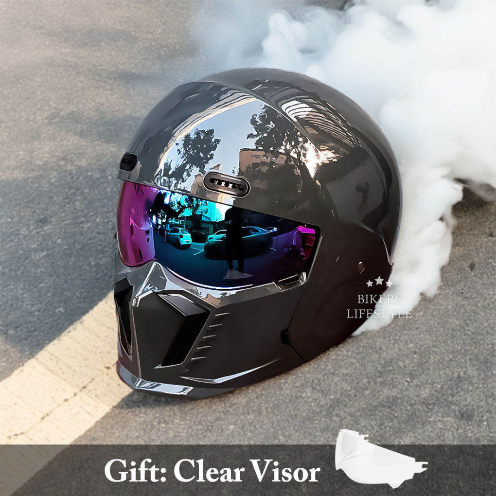 Charly | Motorcycle Helmet Full Face Modular Matte Black