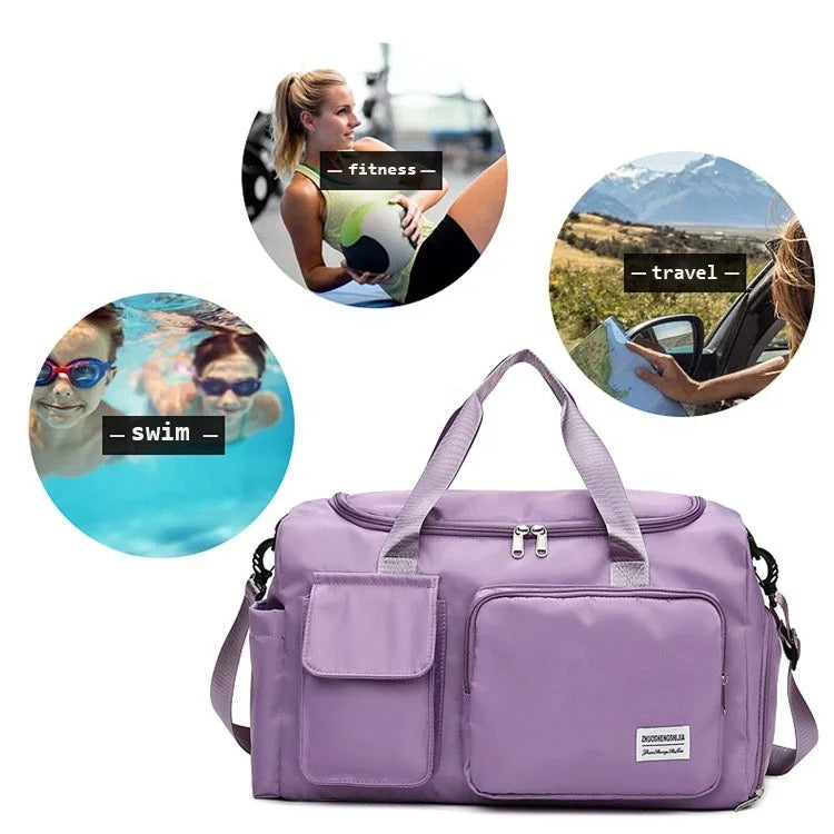 Charly | Multi-pocket travel bag, sports and gym bag with separate shoe compartment