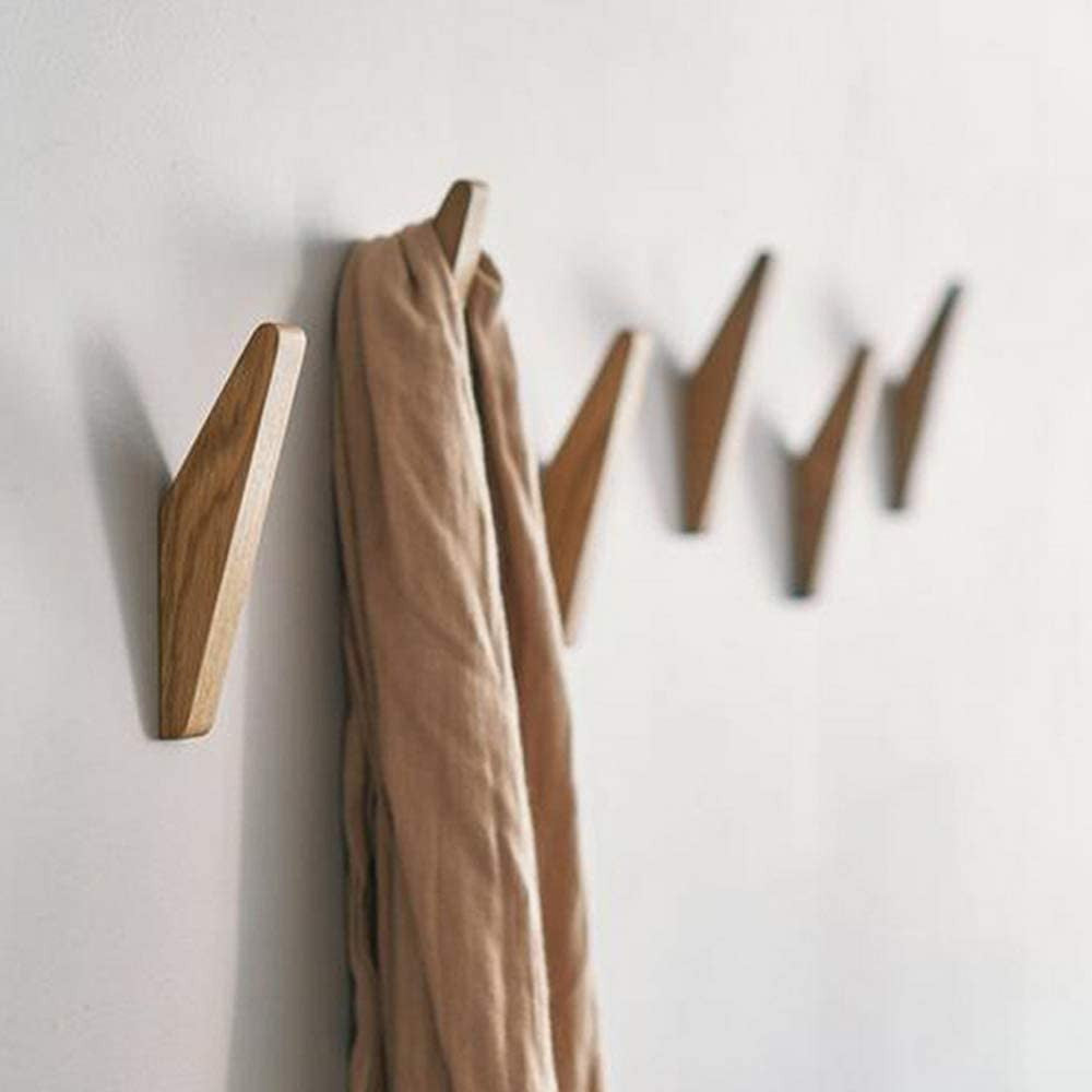 Charly | Nordhaak Wall Hooks Set – 6 Minimalist Clothes Hooks Made of Solid Wood